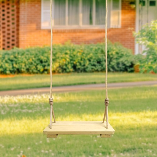 Wooden tree swing seat hanging - wooden,