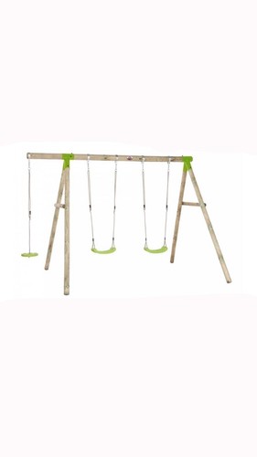 Double wooden swing set - wooden,