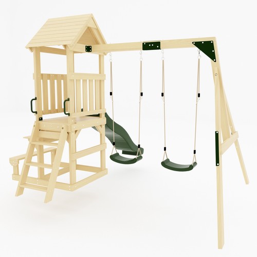 Galactica outdoor wooden swing - wooden,