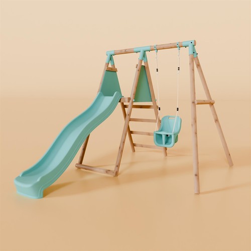 Single wooden baby - baby, set