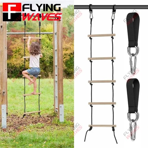 Children climbing rope ladder - children,
