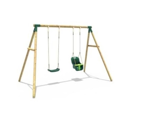 Wooden garden swing set - garden, with