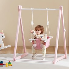 FUNLIO Wooden Toddler Swing