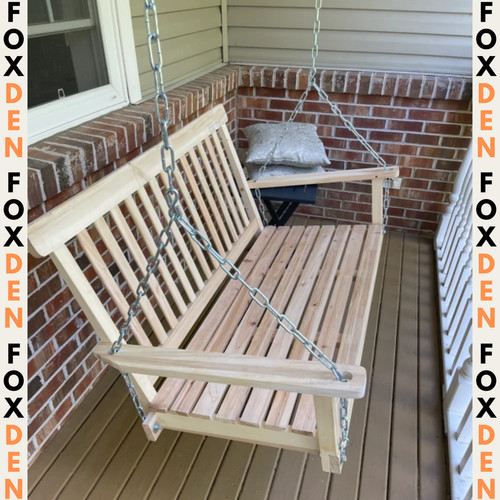 Seater wooden swing chair - wooden,